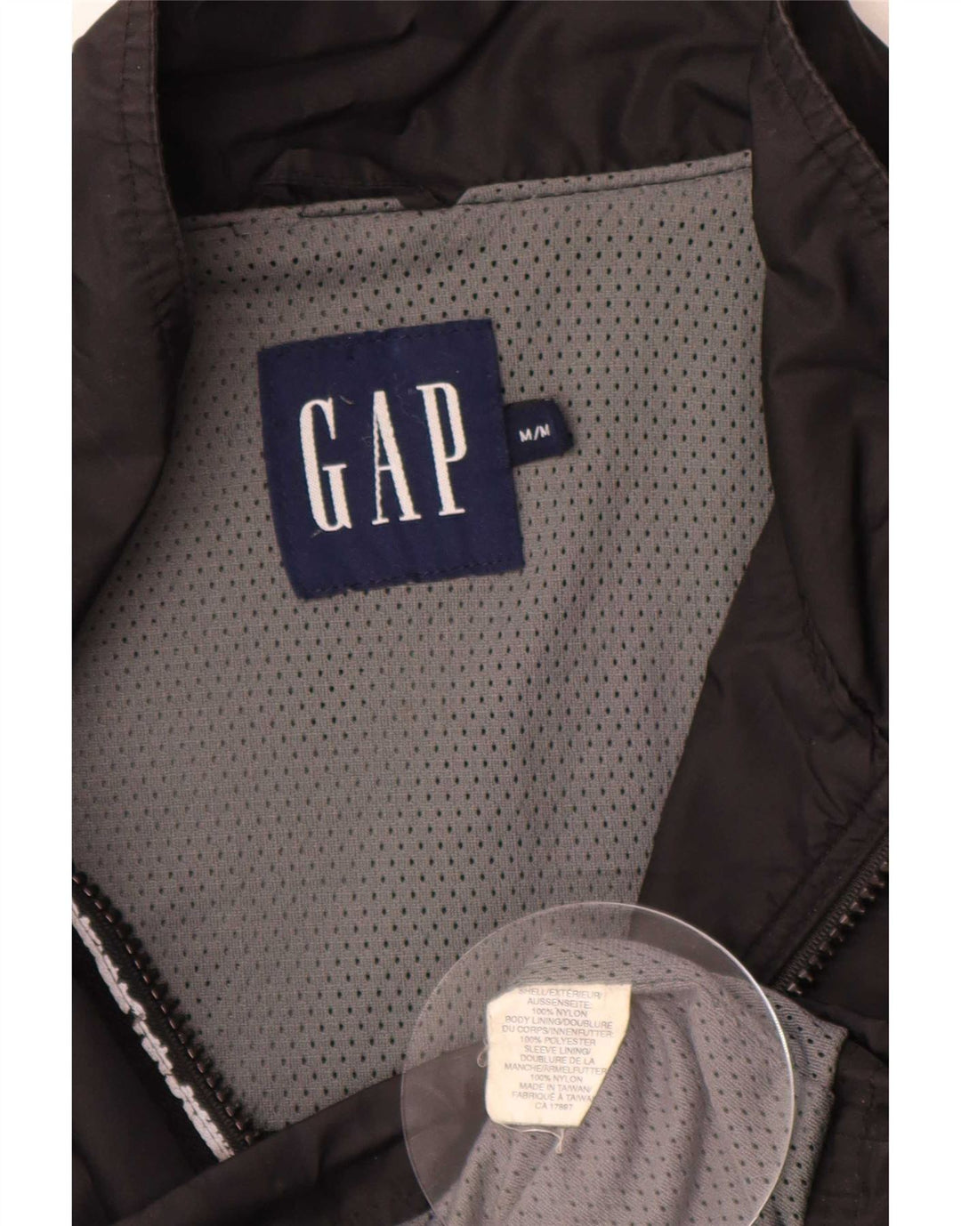 Jachetă de ploaie pentru bărbați Gap UK 38 Medium Black Nylon