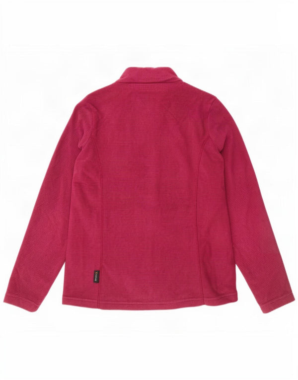 Jack Wolfskin Womens Tracksuit Top Jacket UK 8/10 Small Burgundy Pinstripe