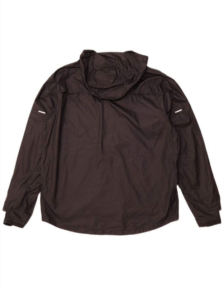 Jachetă de ploaie cu glugă NIKE Storm-Fit pentru bărbați UK 40 Poliester negru mare