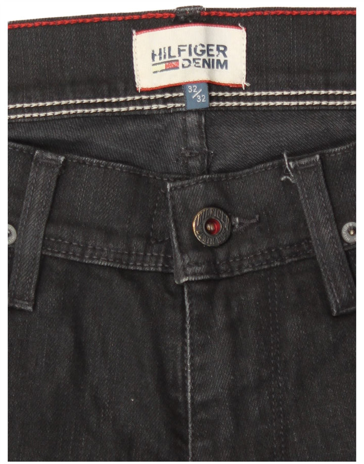 Blugi drepti pentru bărbați Tommy Hilfiger W32 L32 bumbac negru