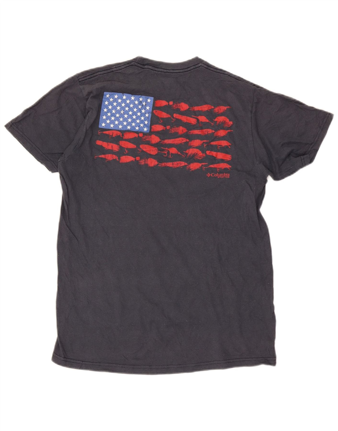 Tricou grafic Columbia pentru bărbați Top, bumbac, gri mediu