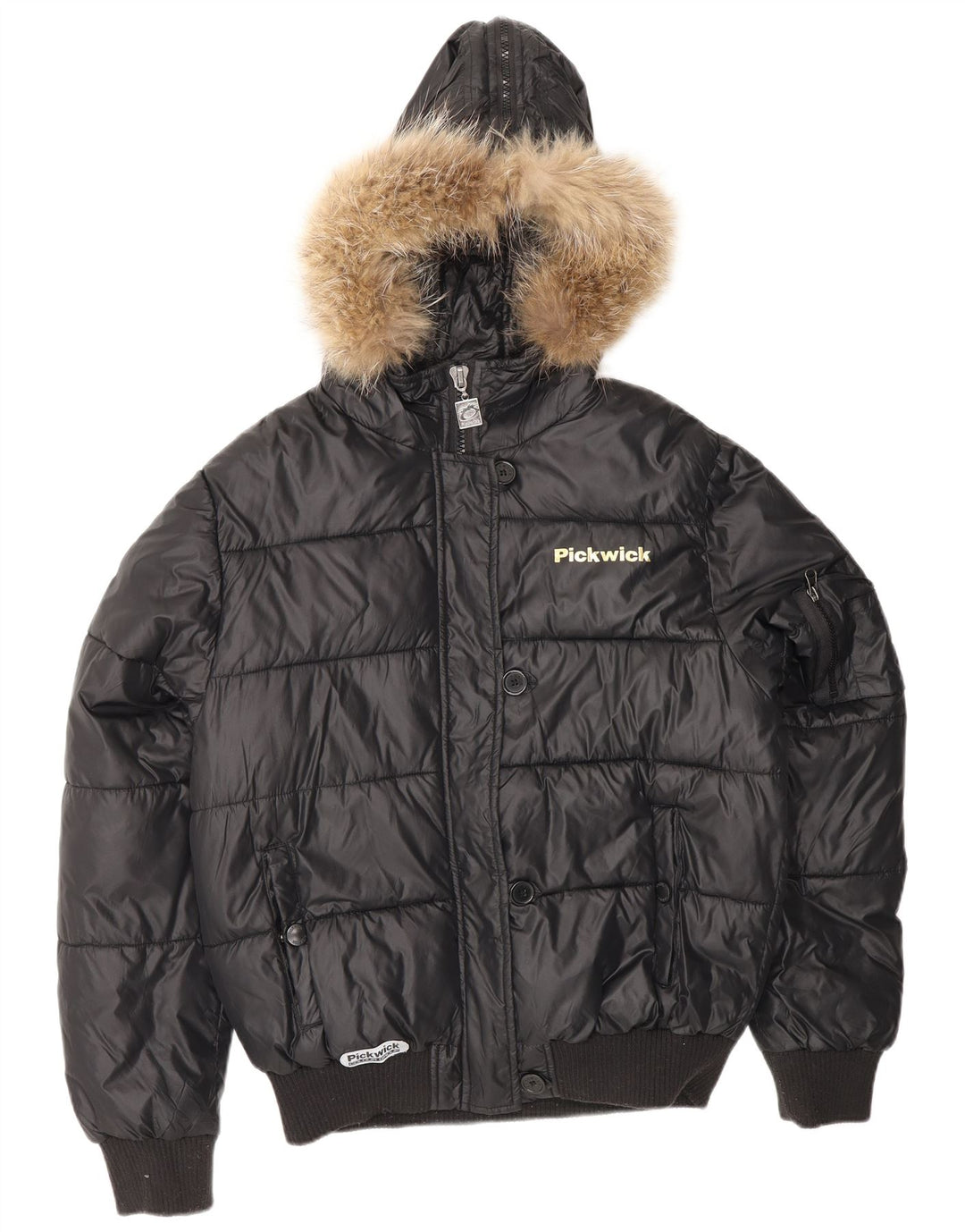 PICKWICK Jachetă căptușită cu glugă pentru femei UK 18 XL Nylon negru