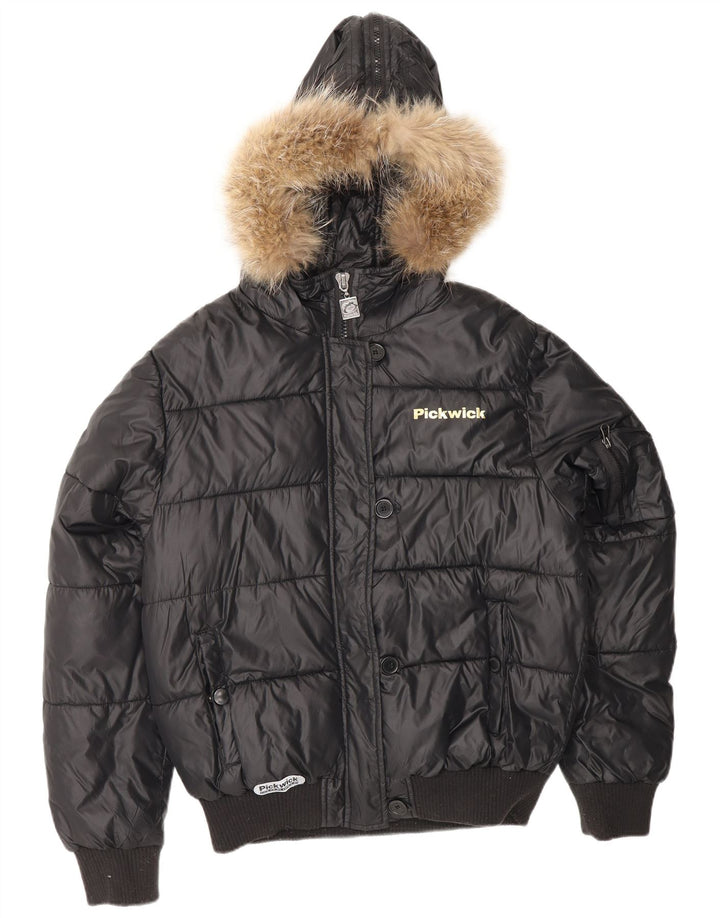 PICKWICK Jachetă căptușită cu glugă pentru femei UK 18 XL Nylon negru