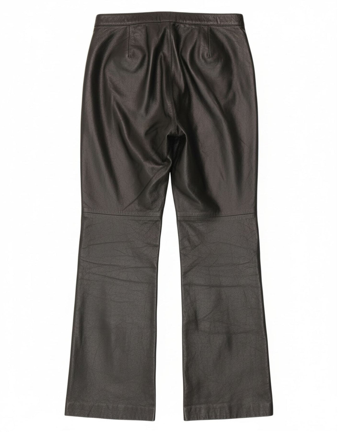 Pantaloni vintage din piele bootcut pentru femei IT 44 Medium W28 L30 Piele neagră