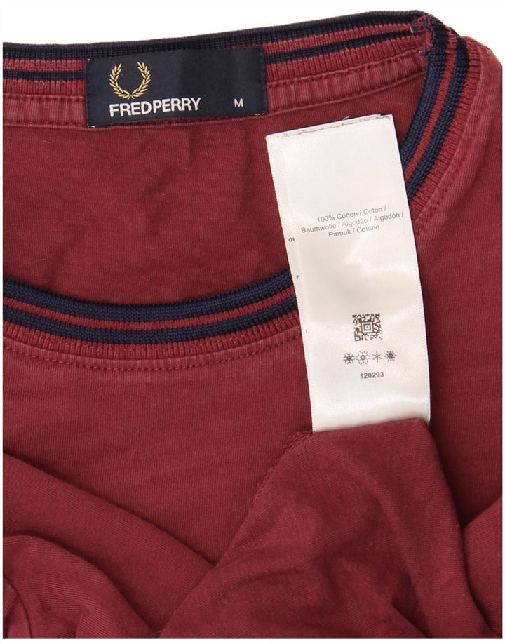 FRED PERRY Tricou Bărbați Top Medium Burgundy Colorblock Bumbac