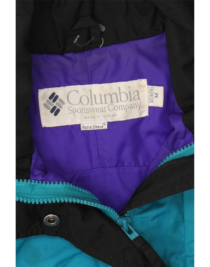 Jachetă de schi Columbia pentru femei supradimensionată UK 14 Medium Turcoaz Colorblock