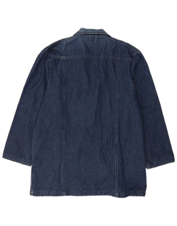 Blazer Vintage pentru femei cu 1 nasture din denim, UK 16, mare, albastru