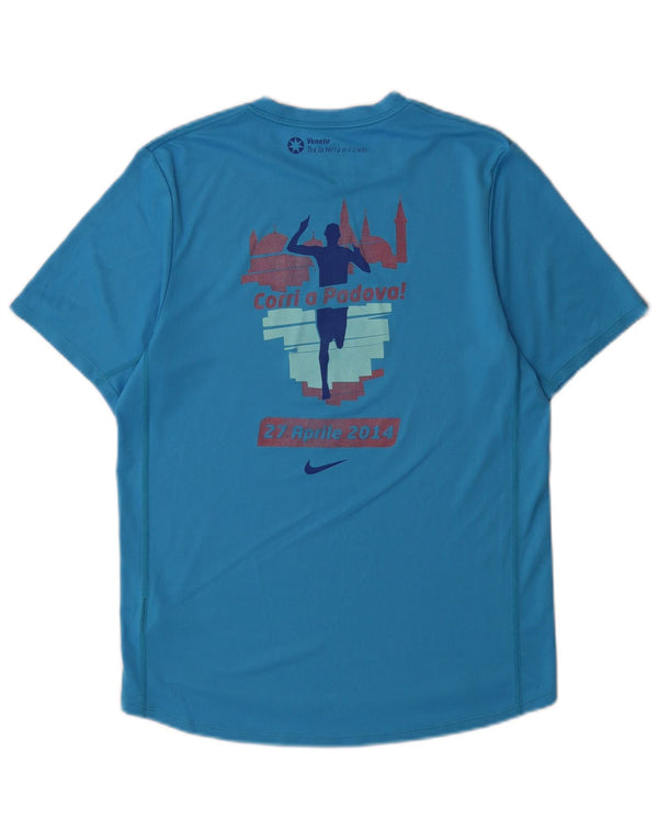 Nike Mens Dri Fit Graphic T-Shirt Top Small Blue