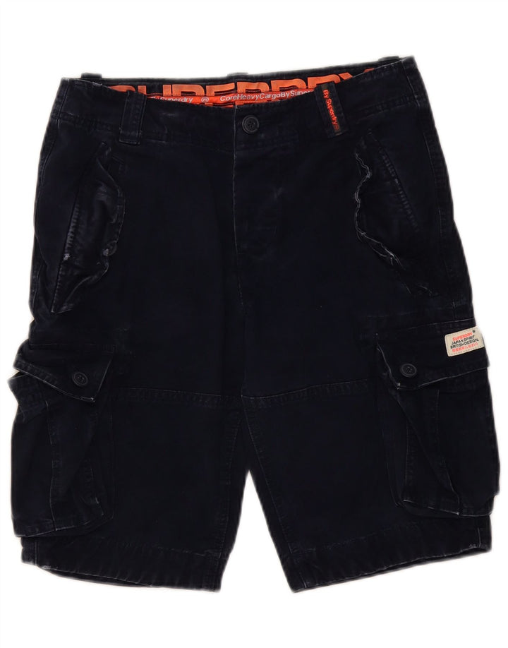 Pantaloni scurti cargo pentru bărbați SUPERDRY, mici W29, bumbac bleumarin