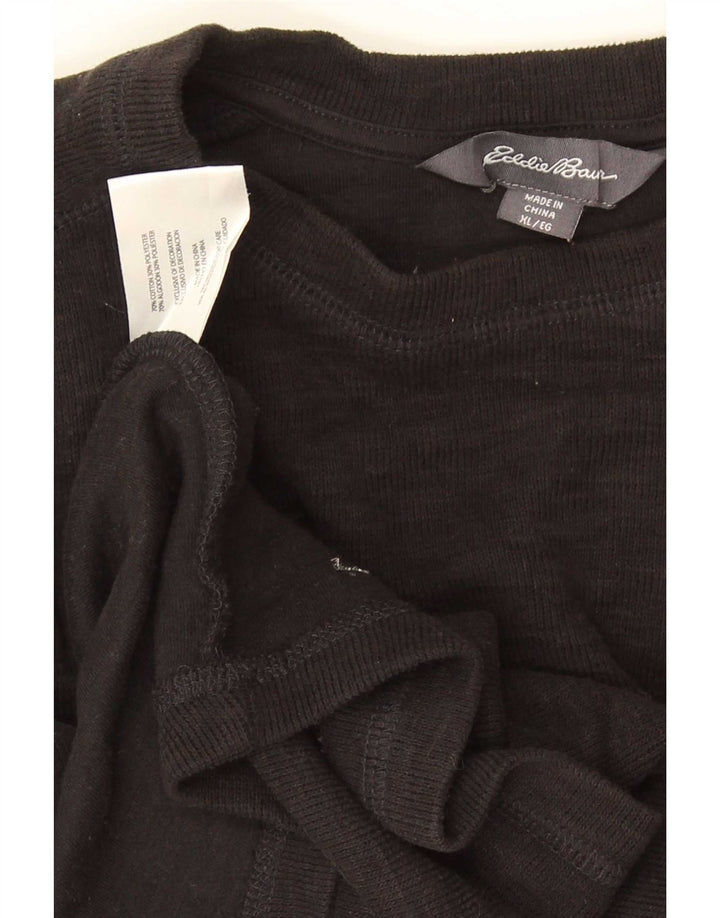 Eddie Bauer Top pentru bărbați cu mânecă lungă XL, bumbac negru