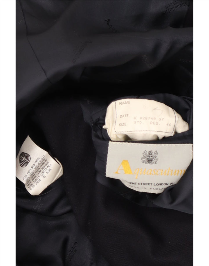 Jachetă pentru bărbați Aquascutum cu 2 nasturi IT 46 Lână bleumarin mică