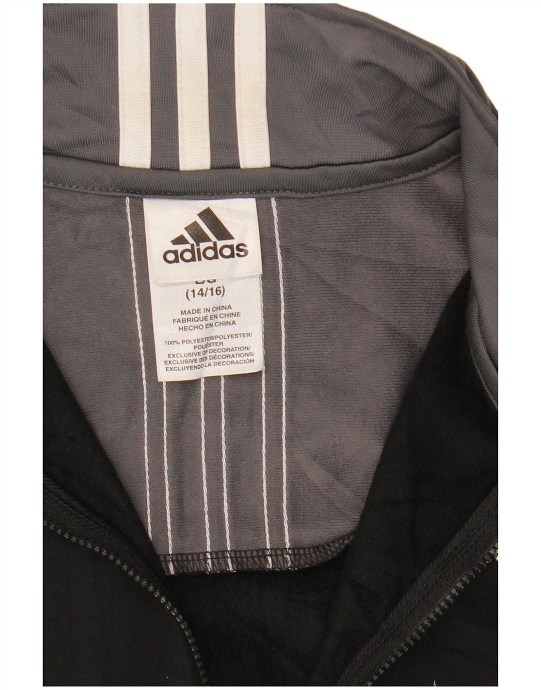 Jachetă de trening pentru băieți Adidas 12-13 ani, mare, negru, colorblock