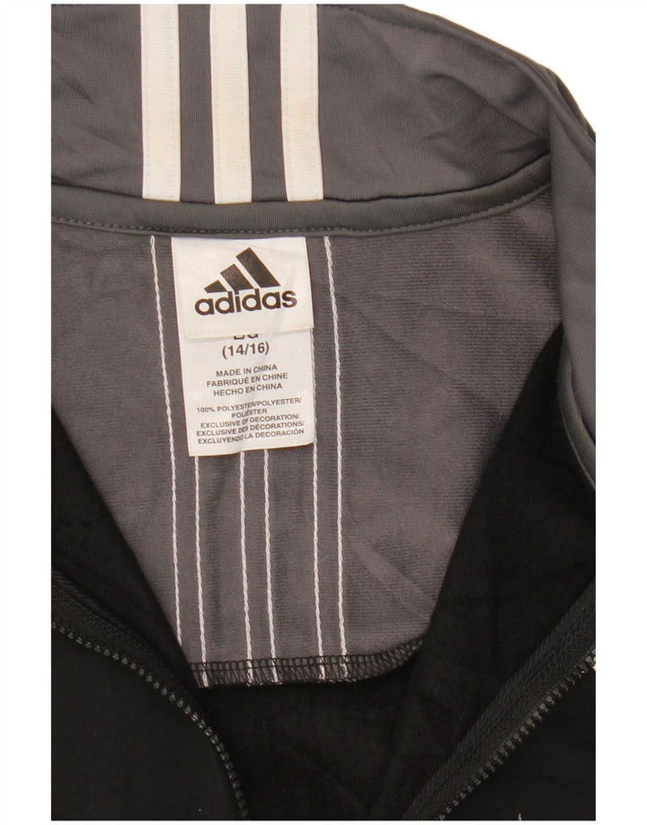Jachetă de trening pentru băieți Adidas 12-13 ani, mare, negru, colorblock