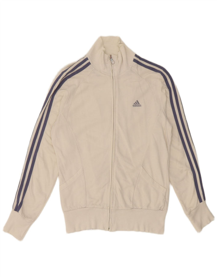 Jachetă de top pentru trening Adidas pentru femei, bumbac alb mic