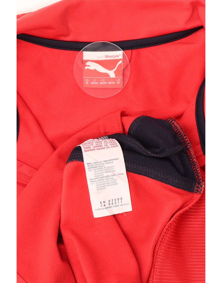 Jachetă de trening pentru bărbați Puma, roșu mediu, poliester color bloc