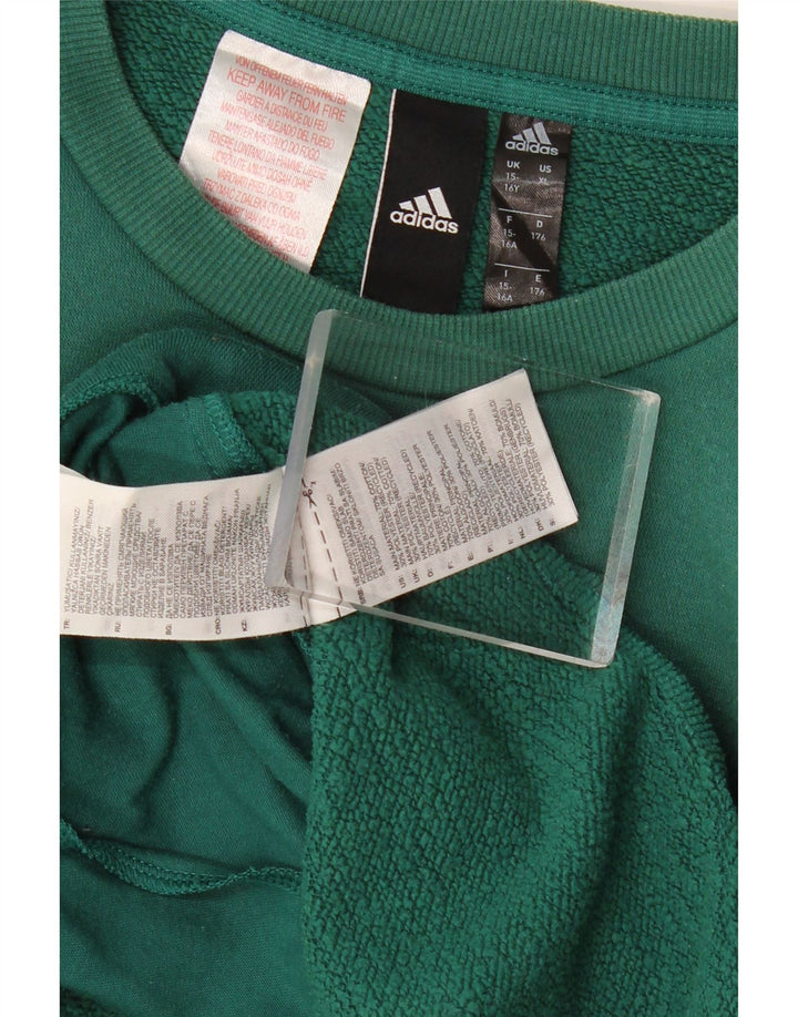 Adidas Băieți Pulover Pulover 15-16 Ani Verde Bumbac