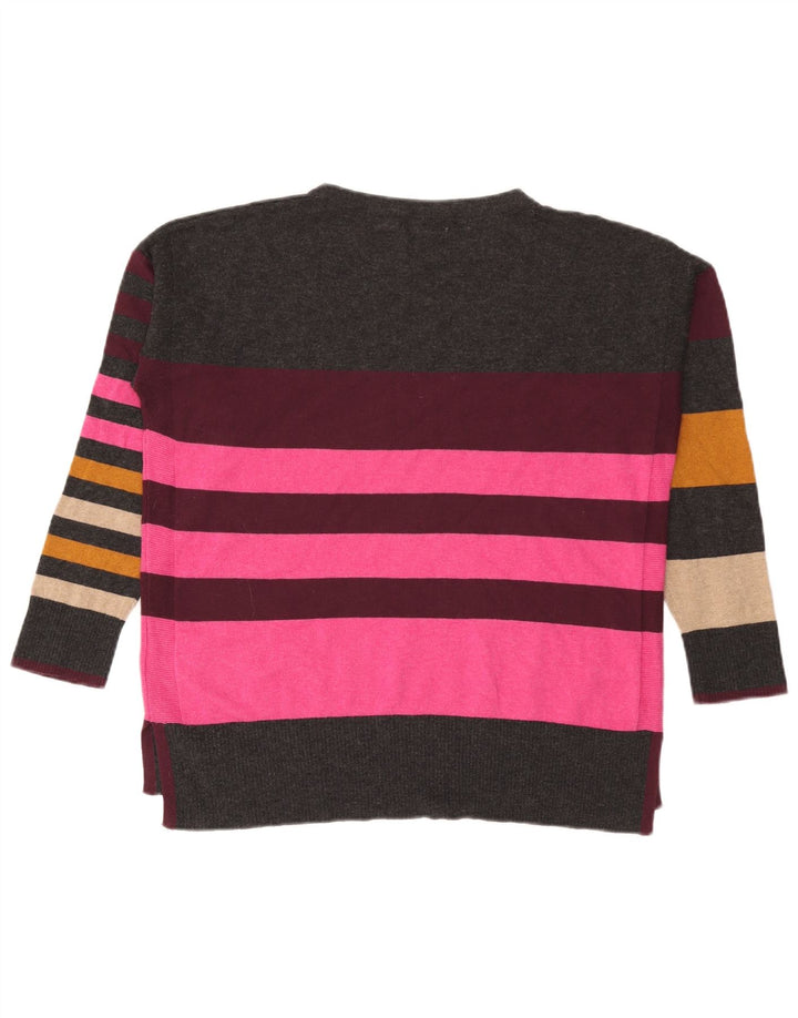 White Stuff Pulover cu gât roșu pentru femei UK 16 Large Multicolor