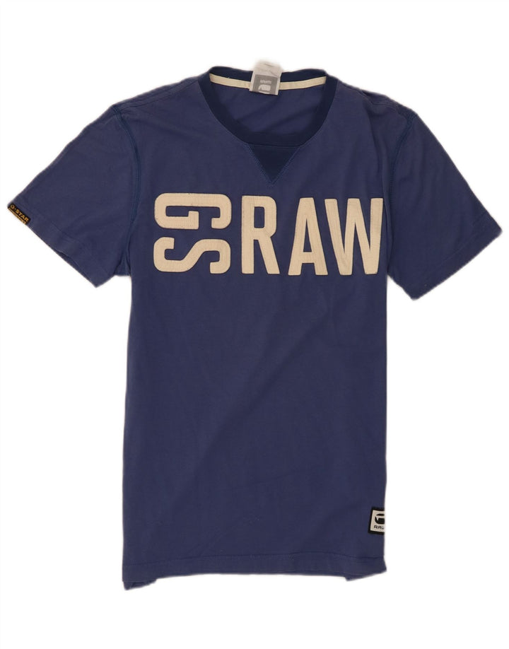 Tricou grafic pentru bărbați G-Star Top mediu din bumbac bleumarin