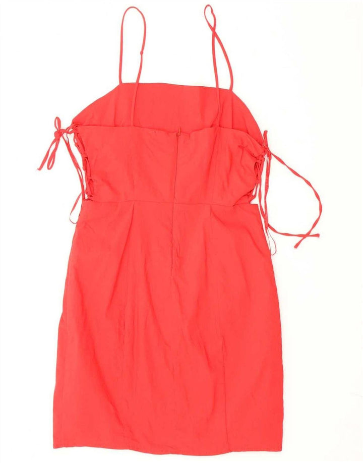 Rochie de soare pentru femei Zara UK 12, bumbac roșu mediu