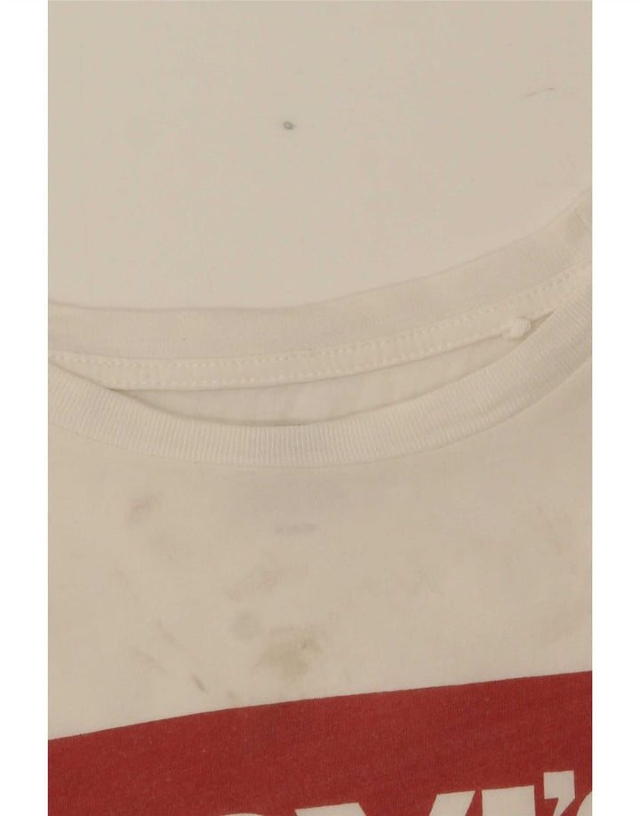 Tricou grafic Levi's pentru femei Top UK 12 Medium White Bumbac
