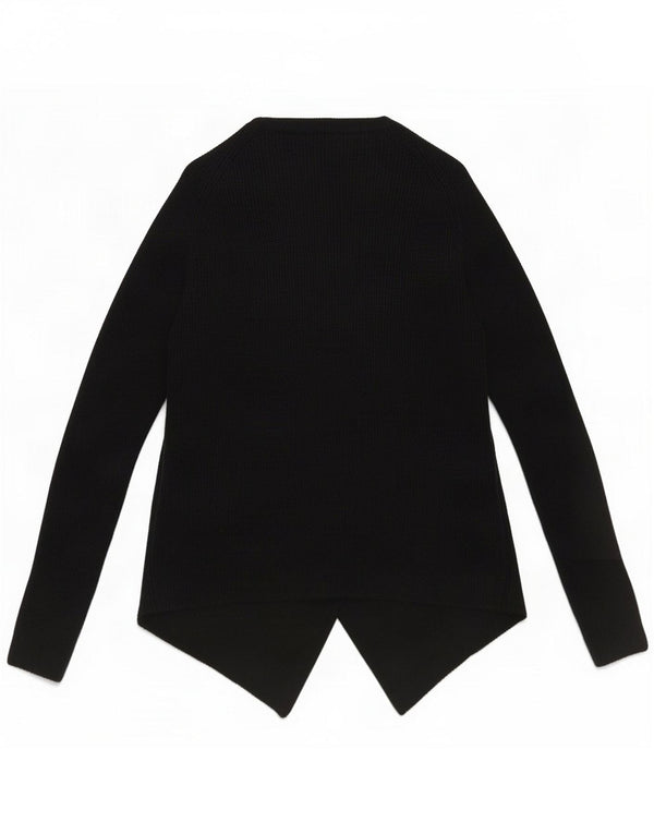 Vineyard Vines Womens Open Cardigan Sweater UK 10 Small Black Wool
