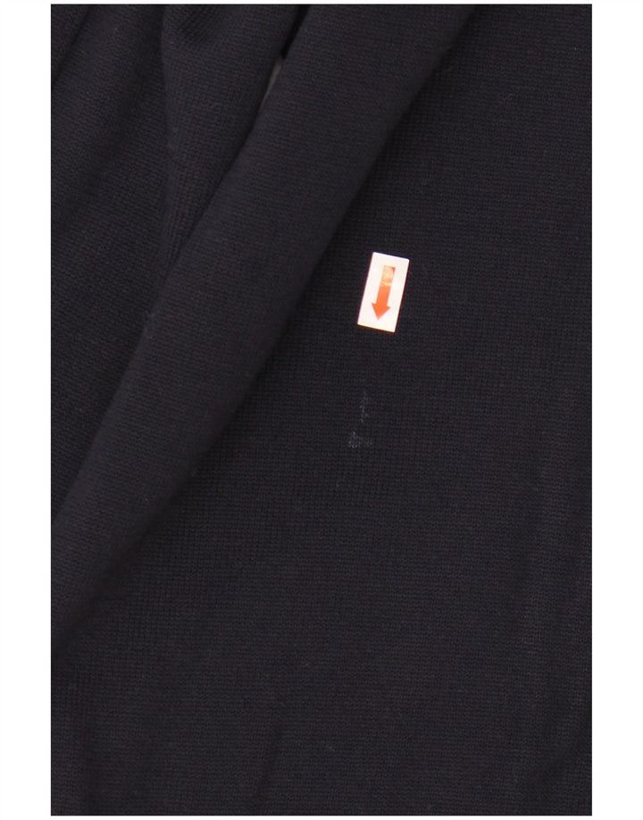 MARZ Pulover cu decolteu în V pentru bărbați IT 52 Lână mare albastru bleumarin