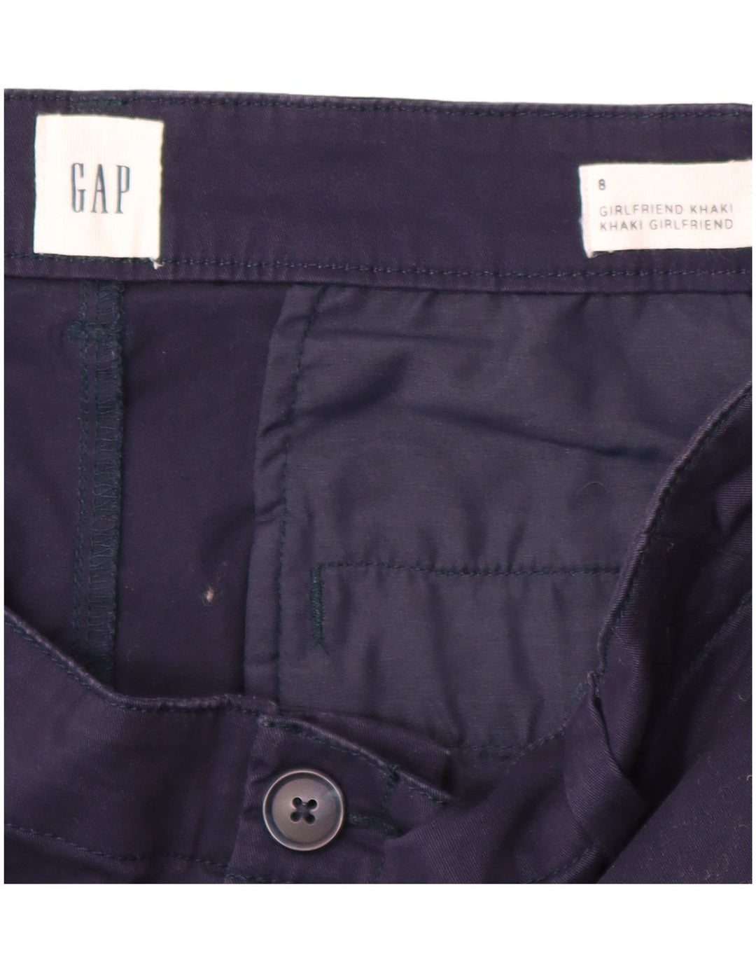 Pantaloni Chino Girlfriend GAP pentru femei US 8 Medium W32 L28 Bleumarin