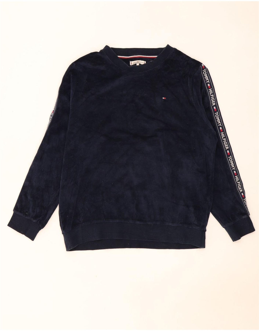Hanorac grafic pentru bărbați Tommy Hilfiger Pulover mediu albastru bleumarin, bloc de culoare