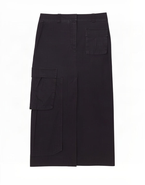 Fusta Cargo Midi Cos pentru femei EU 36 Small W30 Bumbac bleumarin