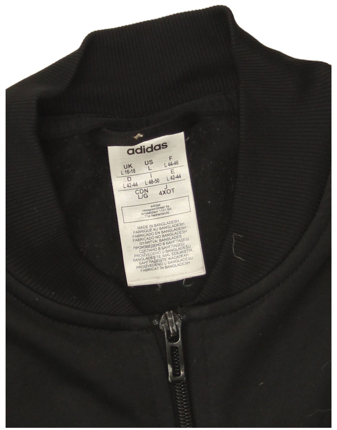 Jachetă de trening pentru femei Adidas UK 16/18 Poliester negru mare