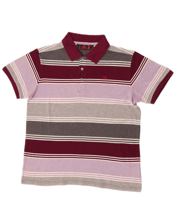 Cămașă polo pentru bărbați Kappa, bumbac cu dungi multicolore