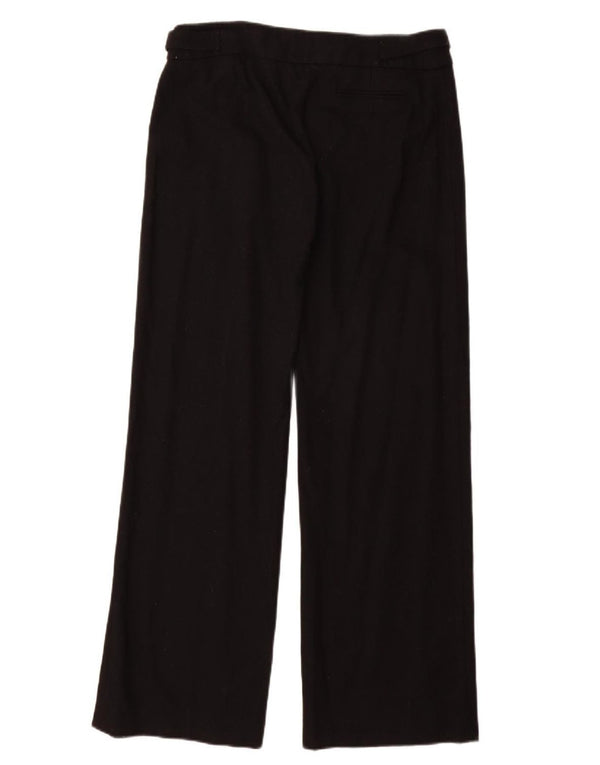 Karen Millen Pantaloni drepti pentru femei UK 12 Medium L30 L33 Lână neagră