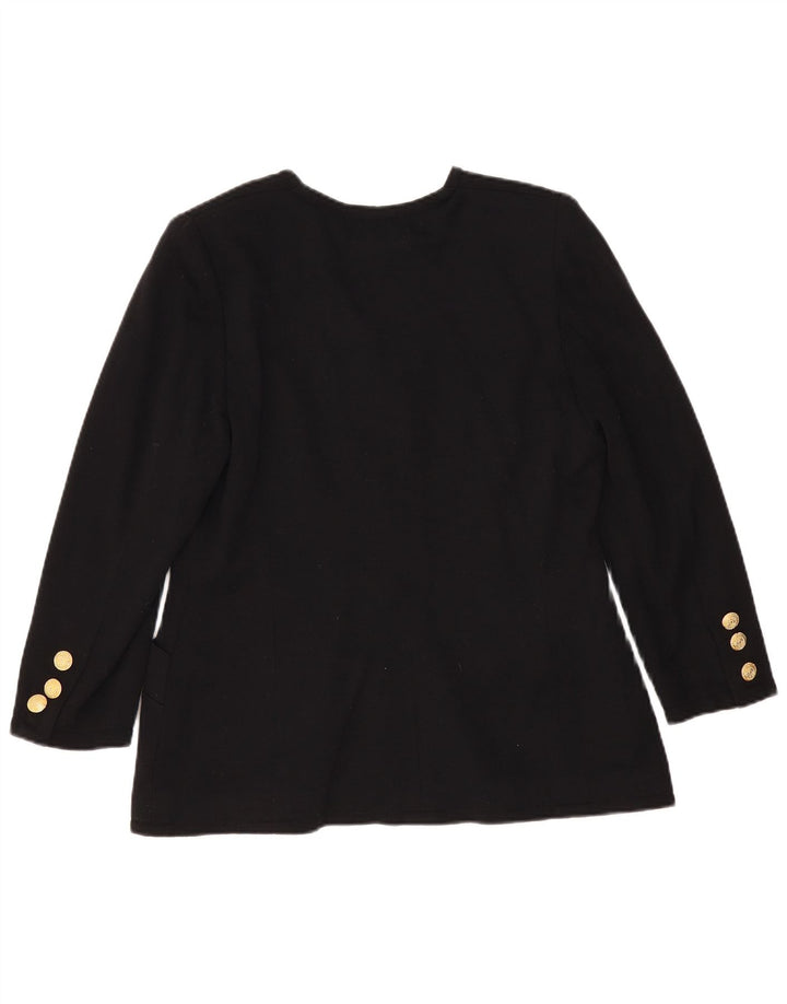Sacou blazer pentru femei Luisa Spagnoli cu 5 nasturi UK 12 Medium Negru