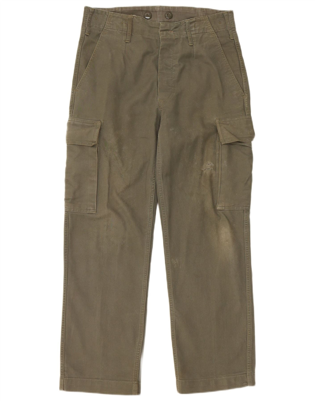 Pantaloni cargo drepți pentru bărbați VINTAGE L30 L28 bumbac kaki