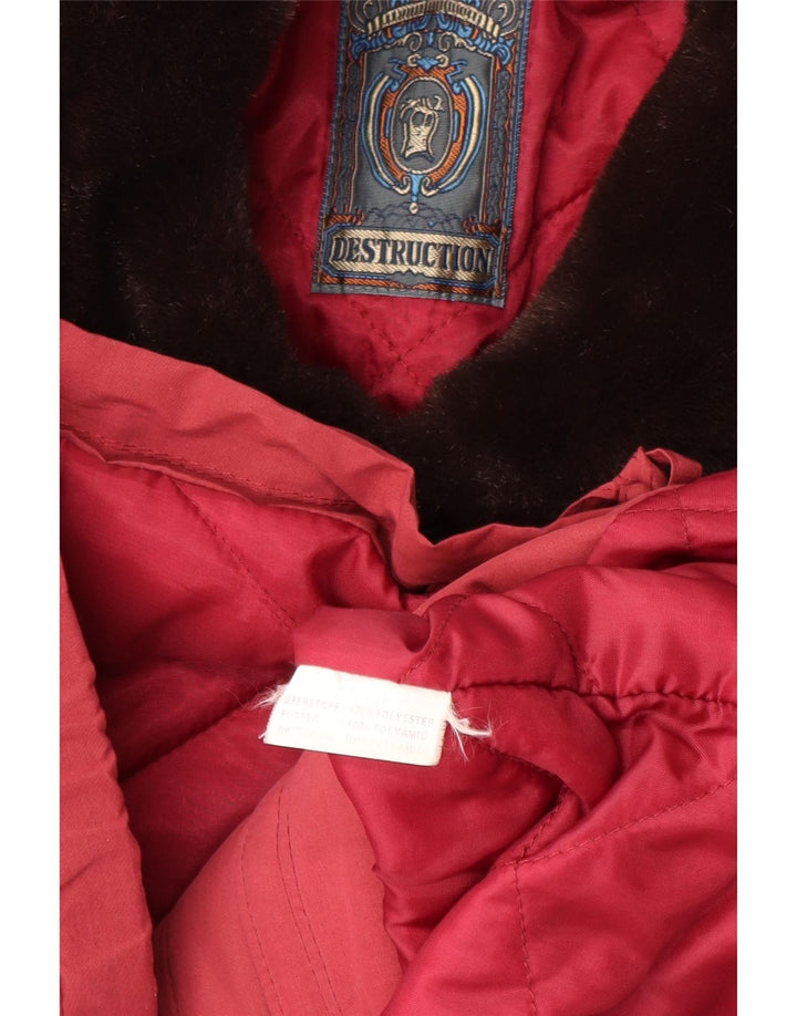 Jachetă vintage pentru femei UK 18 XL poliester roșu
