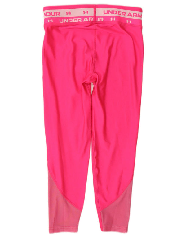 Leggings grafic Under Armour pentru fete 9-10 ani Roz mediu Colorblock