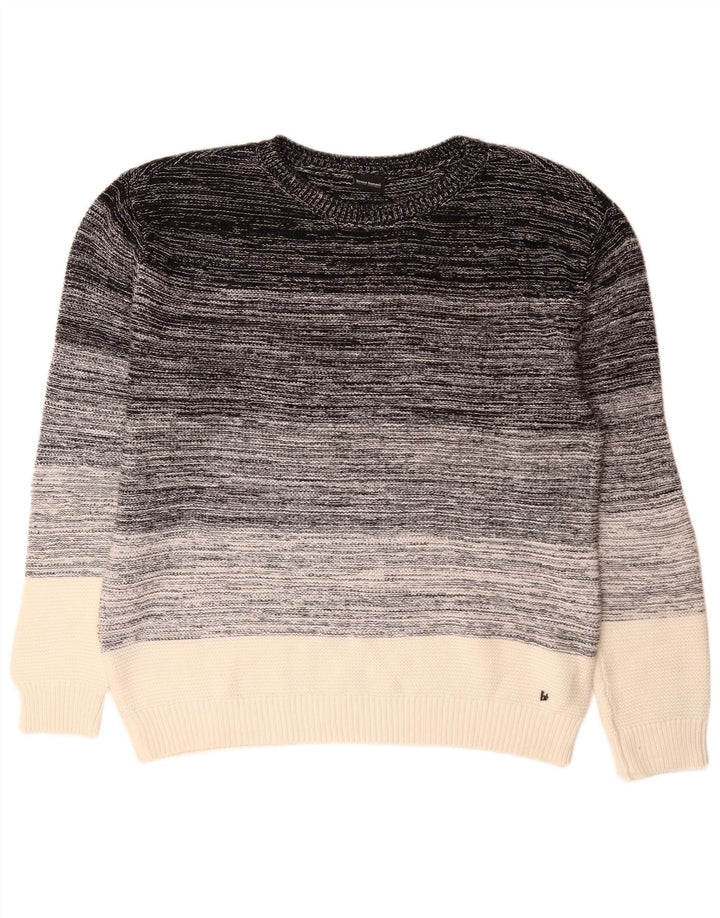 Bruno Banani Pulover pentru bărbați cu gât de barcă, mare, multicolor, cu pete