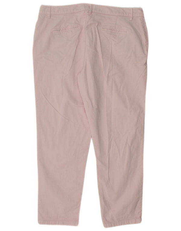 Pantaloni chino conici pentru femei JOULES UK 14 mare L32 L25 bumbac roz