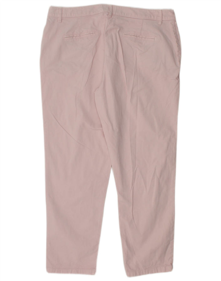 Pantaloni chino conici pentru femei JOULES UK 14 mare L32 L25 bumbac roz