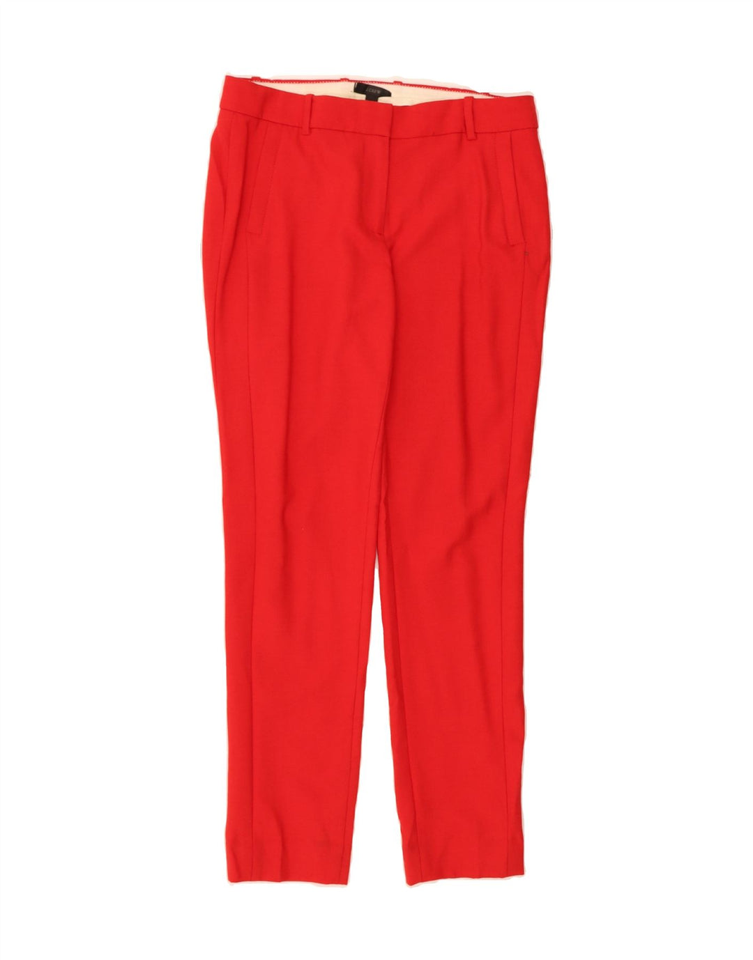 J. CREW Womens Slim Chino Trousers US 4 Small W30 L29 Red Wool Vintage J. Crew and Second-Hand J. Crew from Messina Hembry 