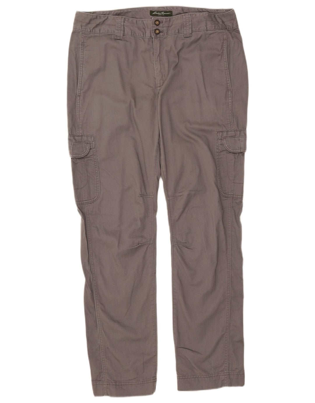 EDDIE BAUER Pantaloni cargo drepti pentru femei US 12 Large W35 L30 Bumbac gri