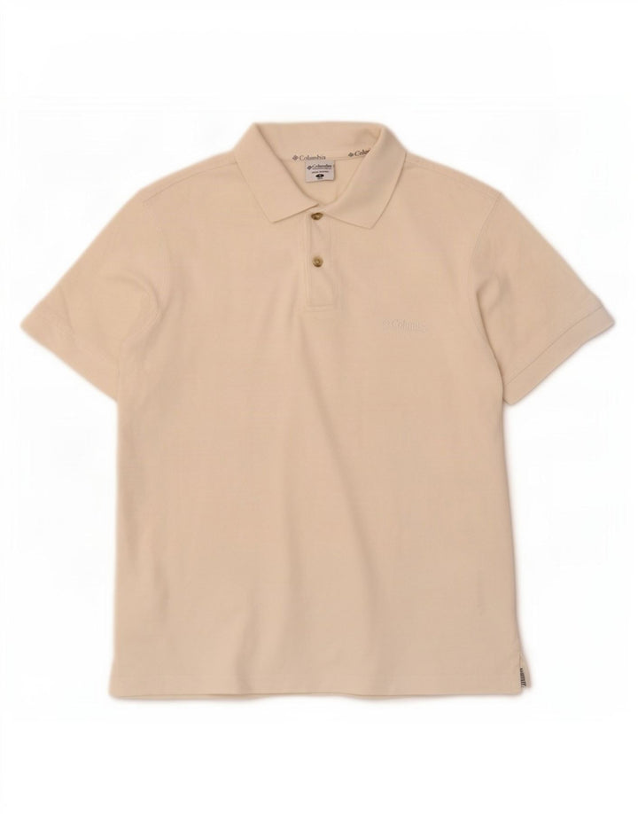 Tricou polo Columbia pentru bărbați, mic din bumbac alb