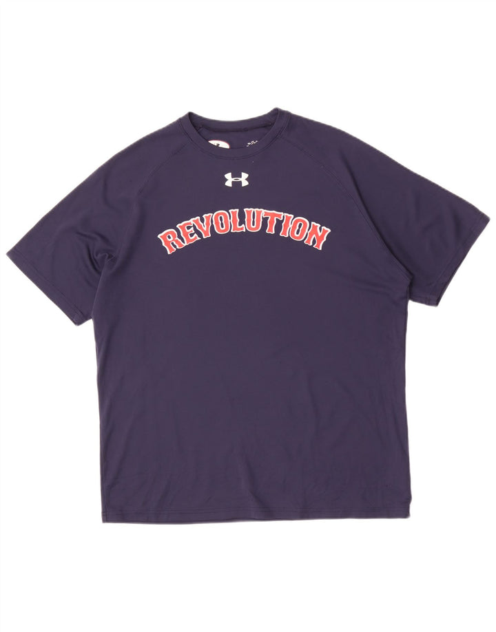 Tricou grafic pentru bărbați Under Armour Top Mediu Bleumarin Poliester