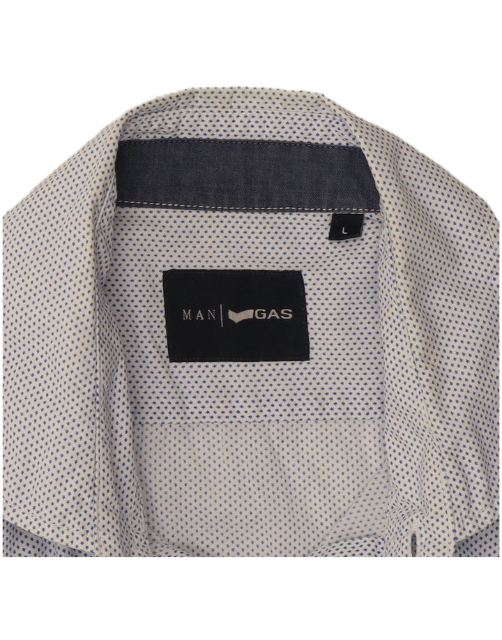 Cămașă pentru bărbați Gas Bumbac cu pete albastre mari