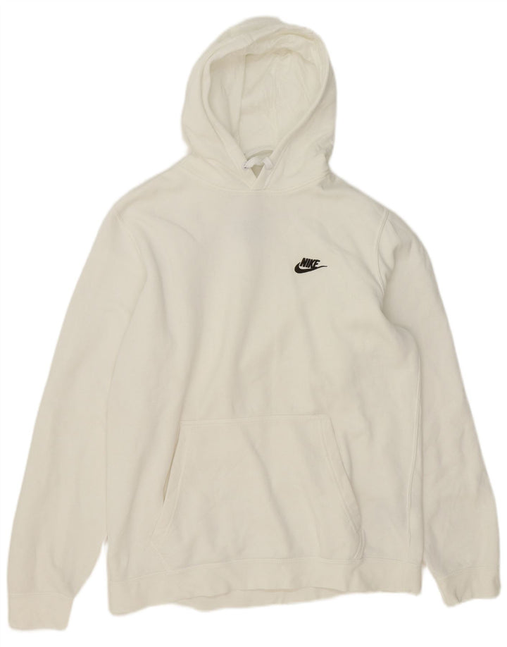 Pulover Nike pentru bărbați, mare, alb, din bumbac