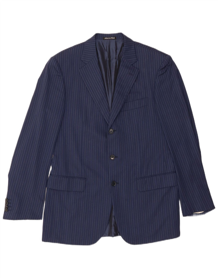 Blazer pentru bărbați Pal Zileri, cu 3 nasturi, IT 50, mare, bleumarin, cu dungi