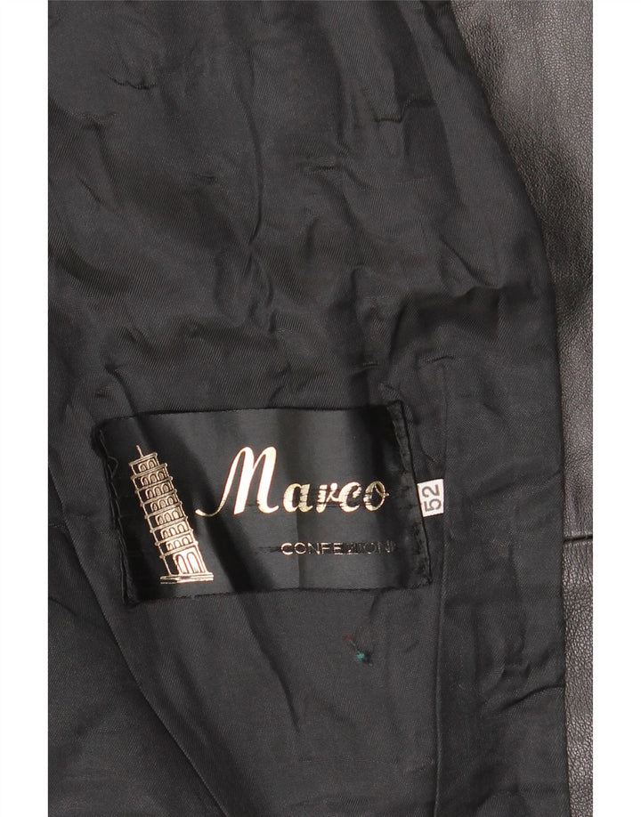 Jachetă vintage pentru femei cu 3 nasturi IT 52 2XL negru