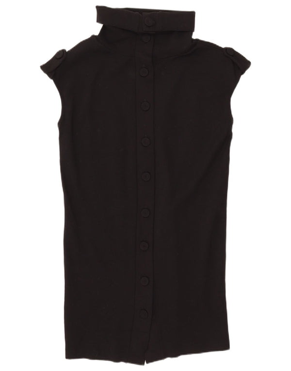 Rochie cămașă fără mâneci pentru femei Zara UK 14 Medium Black