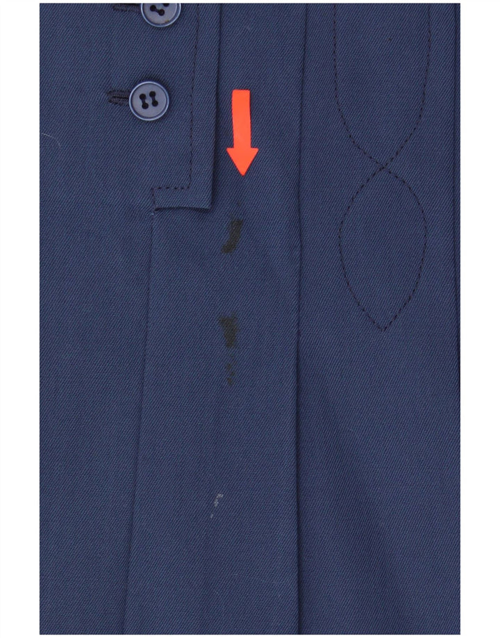Fusta mini plisată Vintage pentru femei W30 Medium Bleumarin