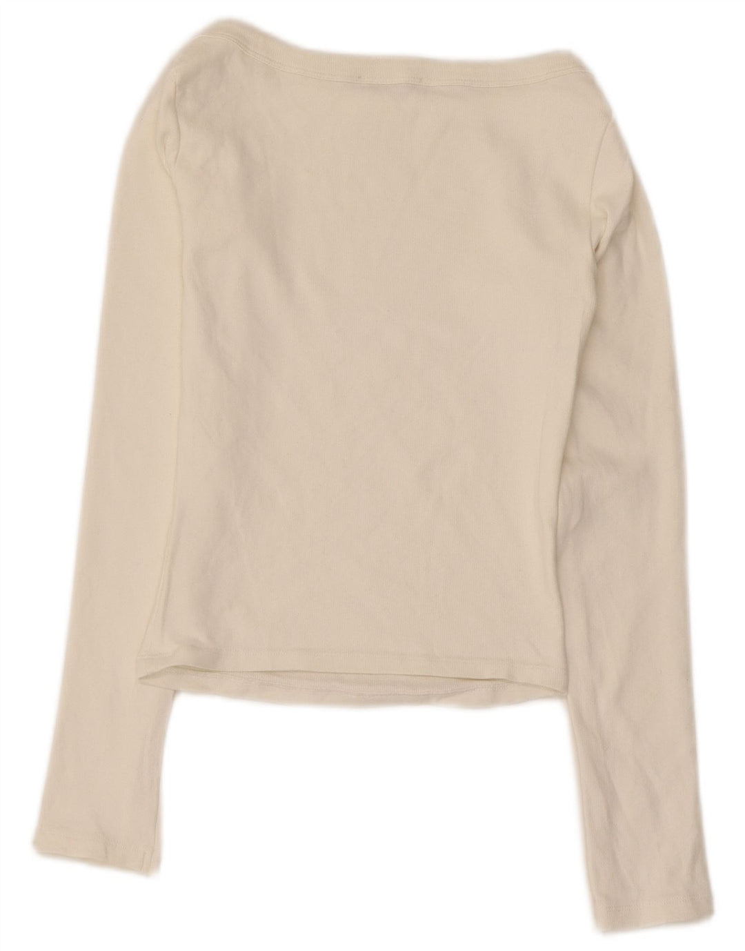 Crop Top pentru femei Zara cu mânecă lungă UK 12 Medium Off White